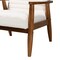 Baxton Studio Stratton Mid-Century Modern Cream Boucle Fabric and Walnut Brown Finished Wood Armchair 228-12960-ZORO - alternate 4